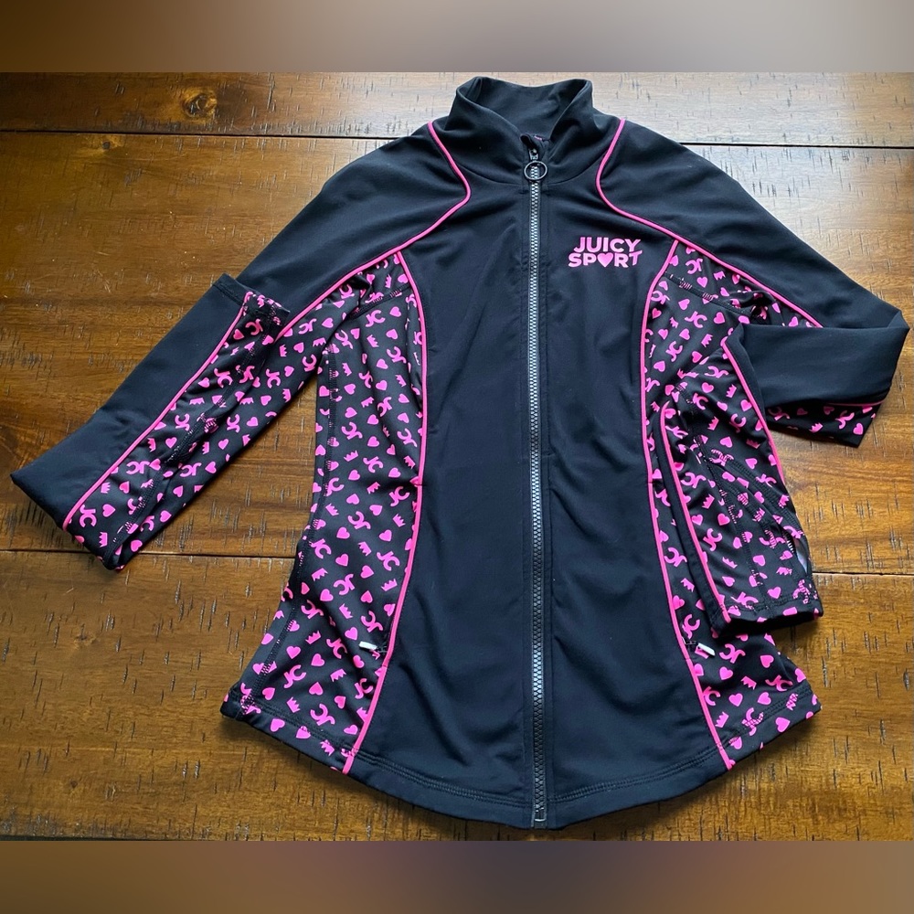 •GUC•Juicy Couture Sport Logo Full Zip Athletic Fitted Track Jacket